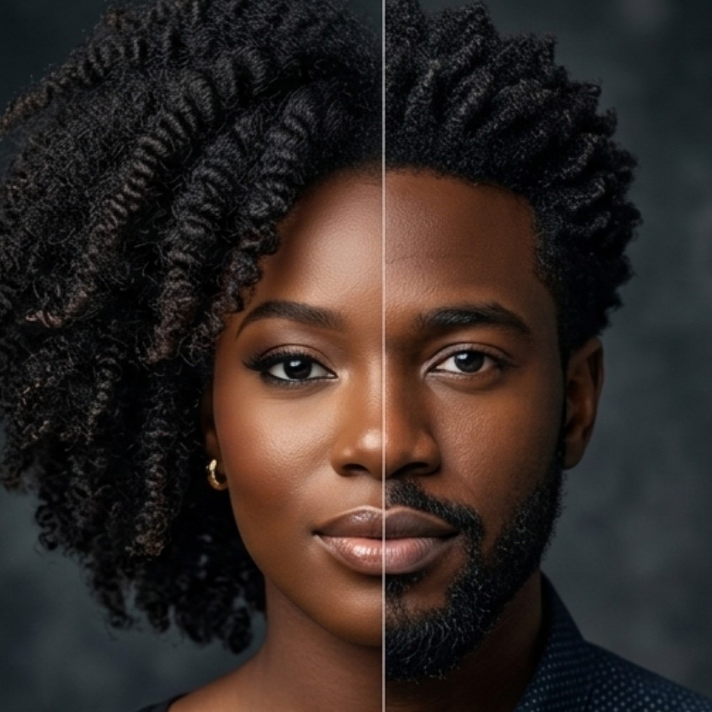 Coily hair example